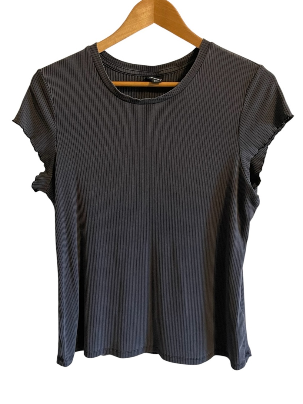 I2- Patagonia Ribbed Short Sleeve Tee - Charcoal Gray XL